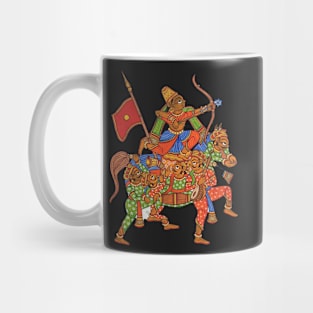 "Ashwa purush" Horse formation by men, Indian folk art design Mug